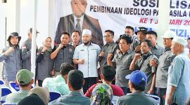 Anggota DPRD Provinsi Lampung, H.M. Hazizi, S.E., Gelar Reses Sosialisasi Pembinaan Ideologi Pancasila di Lampung Selatan//Foto:Mrs.