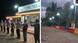 Polsek Dumoga Timur, kini telah di pasangi 12 titik lampu penerangan//Foto: Istimewa.
